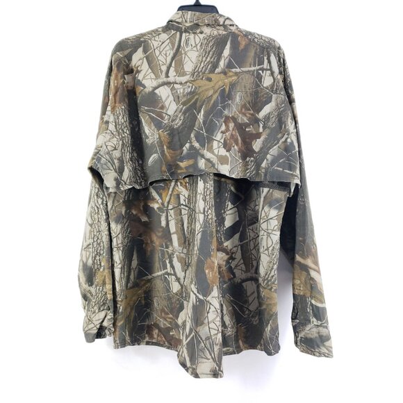 Woolrich Mens XL Camo Hunting Shirt Vented Hardwood Pattern Long Sleeve Outdoor - Picture 2 of 8